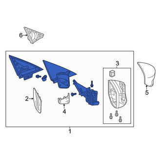 Acura OE - Front Right Door Mirror