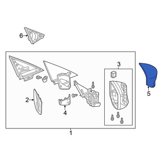 Acura OE - Front Left Door Mirror Cover