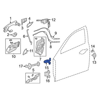 Acura OE - Front Right Upper Door Hinge