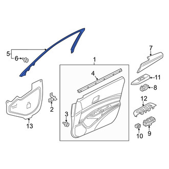 Acura OE - Front Left Door Window Molding