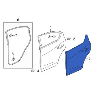 Acura OE - Rear Right Outer Door Outer Panel