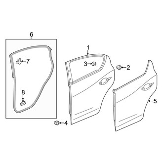 Acura OE - Rear Door - Door & Components