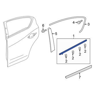 Acura OE - Rear Right Door Belt Molding