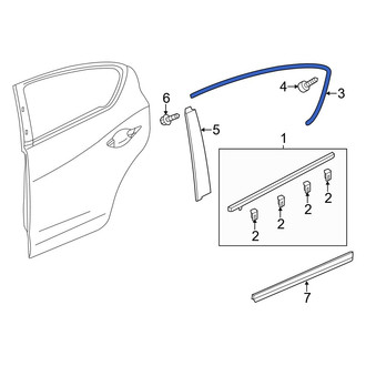 Acura OE - Rear Right Door Reveal Molding