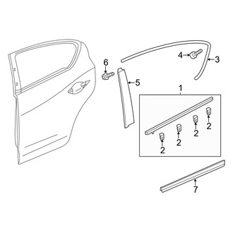 Acura OE - Rear Door - Exterior Trim