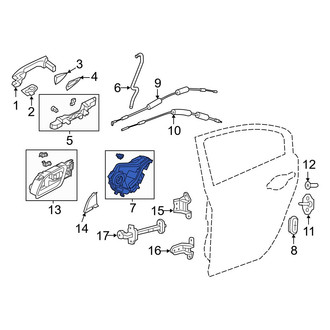 Acura OE - Rear Left Door Latch Assembly