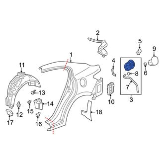 Acura OE - Rear Fuel Filler Housing