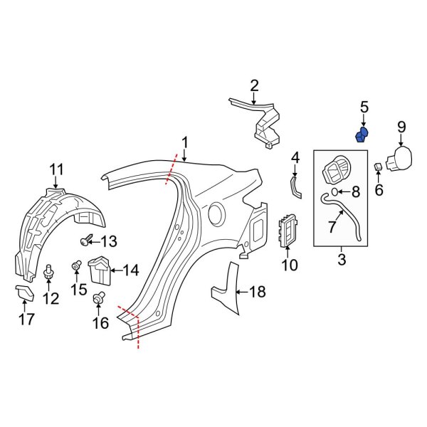 Fuel Filler Door Grommet