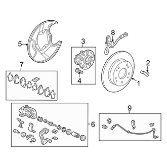 Acura OE - Rear Suspension - Brake Components (Base)