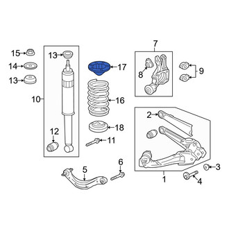 Acura OE - Rear Left Upper Coil Spring Insulator