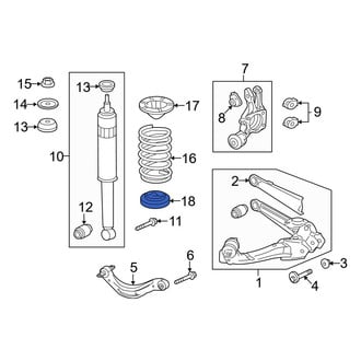 Acura OE - Rear Left Lower Coil Spring Insulator
