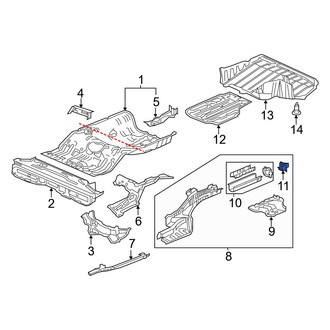 Acura OE - Right Bumper Impact Bar Bracket
