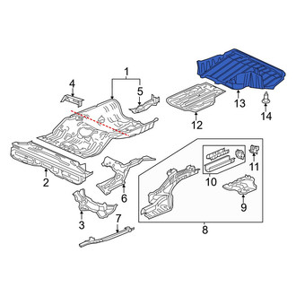 Acura OE - Rear Floor Pan Splash Shield