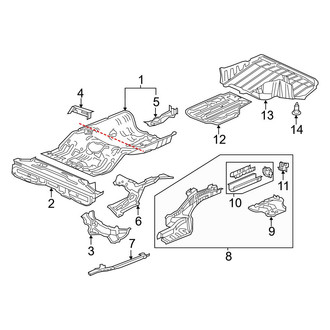 Acura OE - Rear Body & Floor - Floor & Rails (Base)