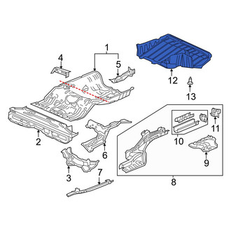 Acura OE - Rear Floor Pan Splash Shield