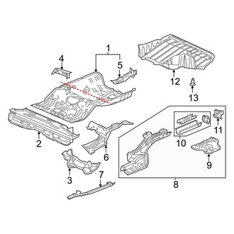 Acura OE - Rear Body & Floor - Floor & Rails (Hybrid)