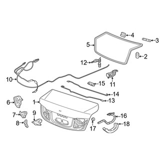 Acura OE - Trunk Lid - Lid & Components (Base)