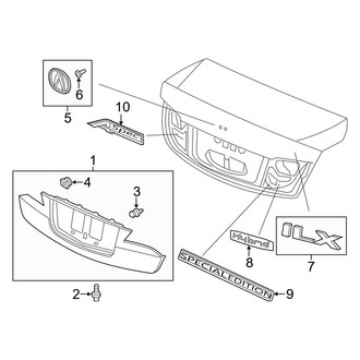 Acura OE - Trunk Lid - Exterior Trim