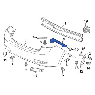 Acura OE - Left Lower Bumper Cover Bracket