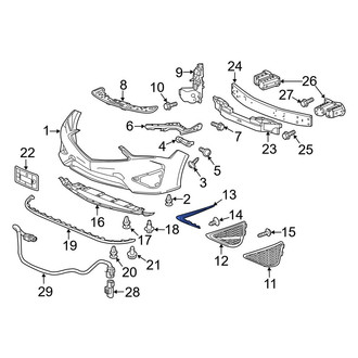 Acura OE - Front Left Bumper Trim