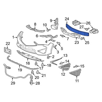 Acura OE - Front Bumper Impact Bar