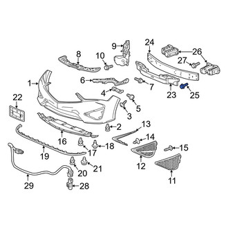 Acura OE - Bumper Impact Bar Bolt