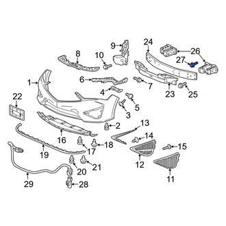Acura OE - Bumper Impact Bar Bolt