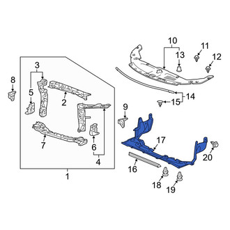 Acura OE - Front Radiator Support Air Deflector