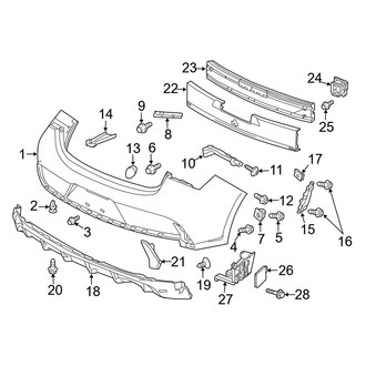 Acura OE - Rear Bumper - Bumper & Components