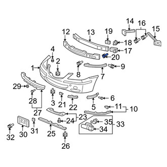 Acura OE - Bumper Cover Reinforcement Bolt