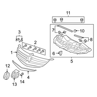 Acura OE - Grille & Components (W/O Technology Package)