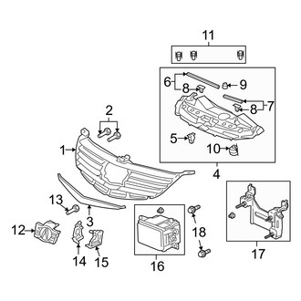 Acura OE - Grille & Components (With Technology Package)