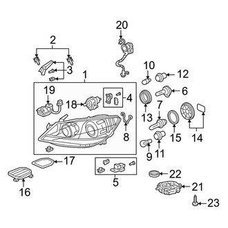 Acura OE - Front Lamps - Headlamp Components
