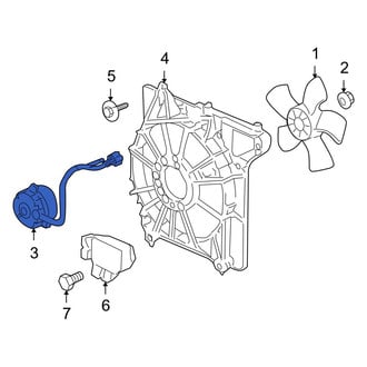 Acura OE - Left Engine Cooling Fan Motor