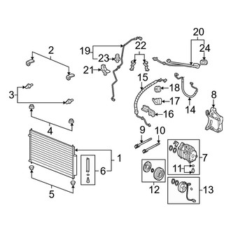 Acura OE - Air Conditioner & Heater - Condenser, Compressor & Lines