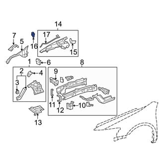 Acura OE - Engine Cover Clip