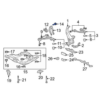 Acura OE - Upper Suspension Strut Fork Bolt