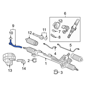 Acura OE - Right Outer Steering Tie Rod End