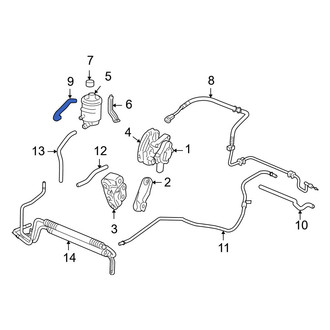 Acura OE - Power Steering Reservoir Hose