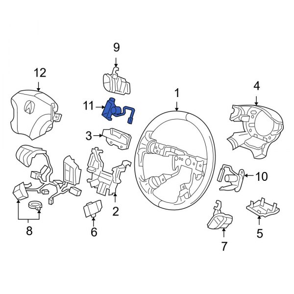 Steering Wheel Transmission Shift Control Switch