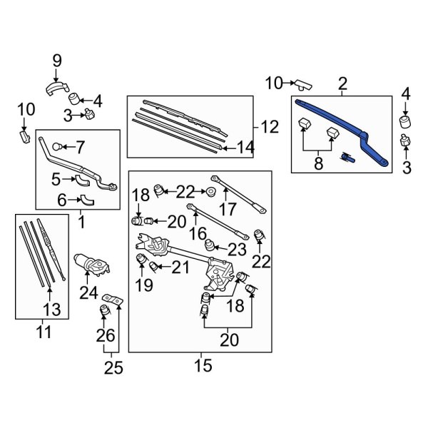 Windshield Wiper Arm