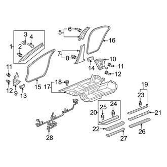 Acura OE - Pillars, Rocker & Floor - Interior Trim