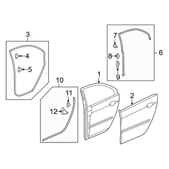 Acura OE - Rear Door - Door & Components