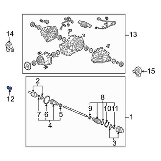 Acura OE - Rear CV Joint Nut