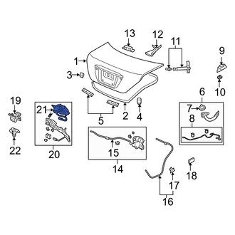 Acura OE - Front Left Door Lock Actuator Motor