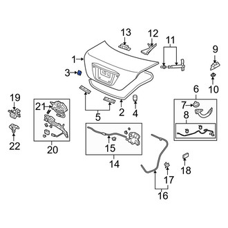 Acura OE - Deck Lid Seal