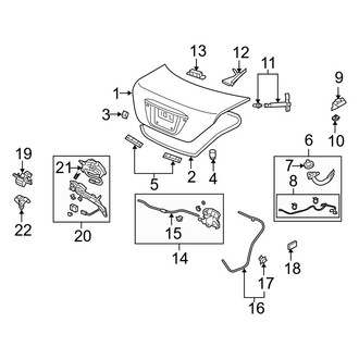 Acura OE - Trunk Lid - Lid & Components