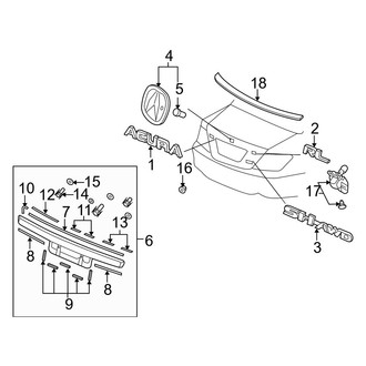 Acura OE - Trunk Lid - Exterior Trim