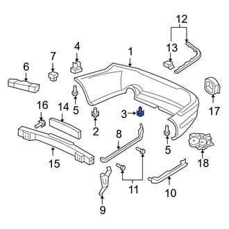 Acura OE - Front Bumper Cover Retainer