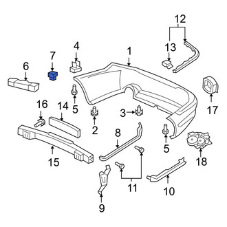 Acura OE - Rear Bumper Cover Reinforcement Nut